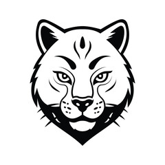 Get this trendy glyph icon of cougar head
