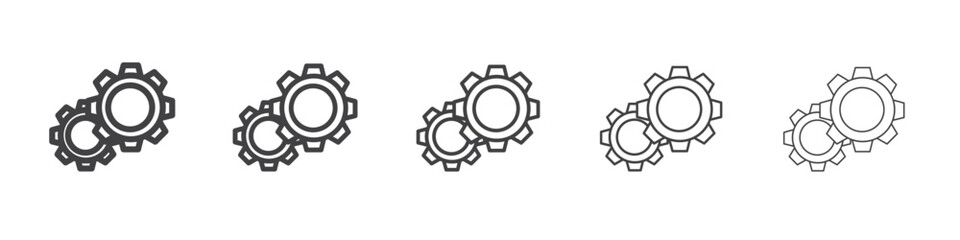 processing icon simple illustration collection symbol