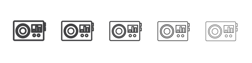 radio icon simple illustration collection symbol