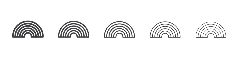 Rainbow icon simple illustration collection symbol