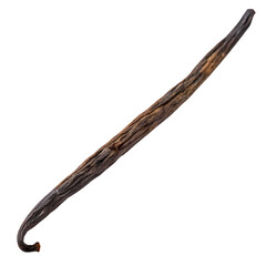 Vanilla Bean: Close-up of a Single Dried Vanilla Pod, Culinary Spice, Aromatic Flavoring, Baking Ingredient