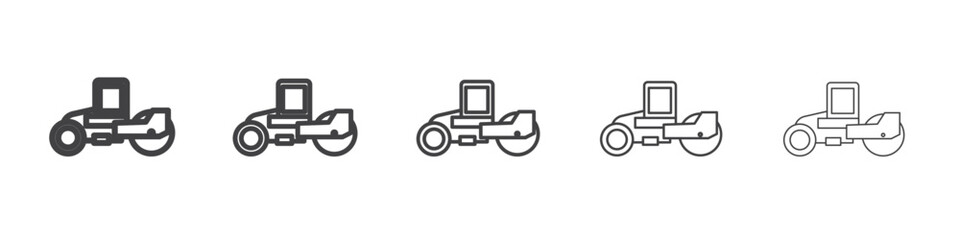 road roller icon simple illustration collection symbol
