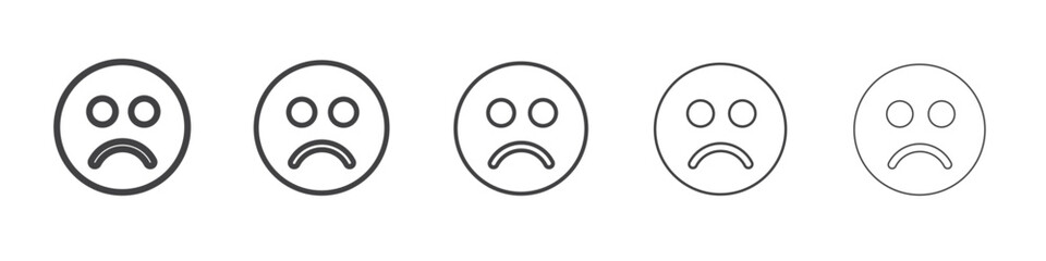 sad icon simple illustration collection symbol