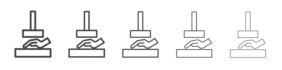 safety hand icon simple illustration collection symbol