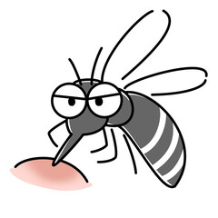 血を吸う蚊のイラスト