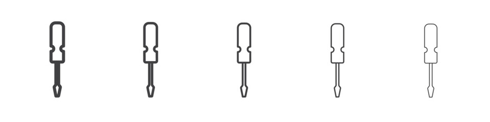 Screwdriver icon simple illustration collection symbol