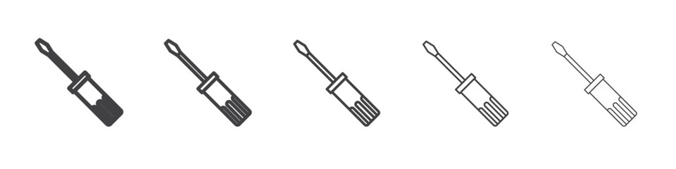 Fototapeta premium screw driver icon simple illustration collection symbol