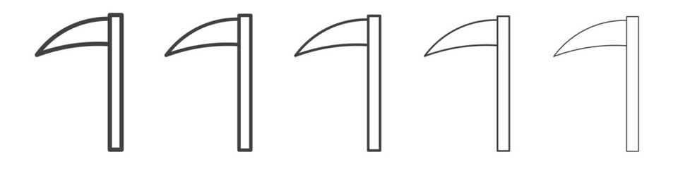 Scythe icon simple illustration collection symbol