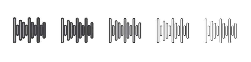 sound wave icon simple illustration collection symbol