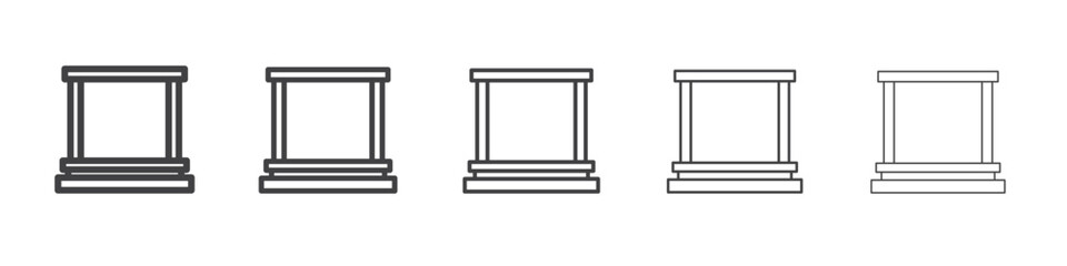 Stage icon simple illustration collection symbol