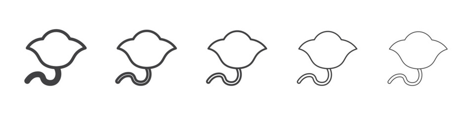 Stingray icon simple illustration collection symbol