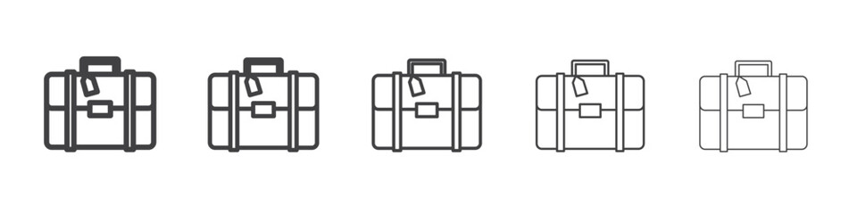 Suitcase travel tag icon simple illustration collection symbol
