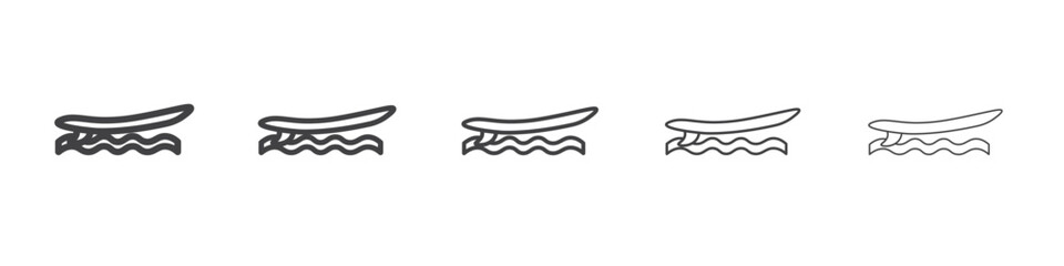 surfing icon simple illustration collection symbol