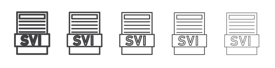 svi format icon simple illustration collection symbol