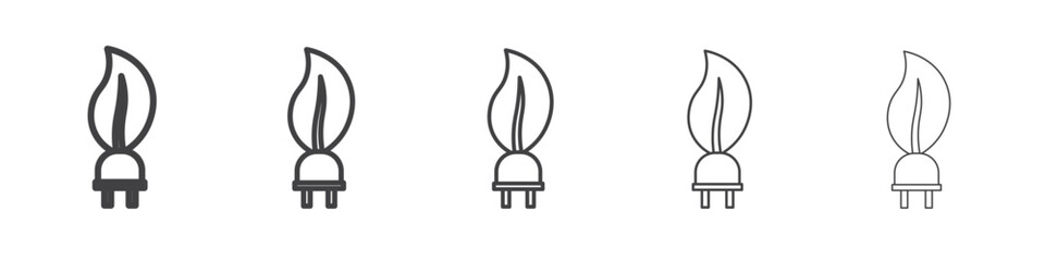 Sustainable ecological energy icon simple illustration collection symbol