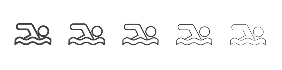 swimming icon simple illustration collection symbol