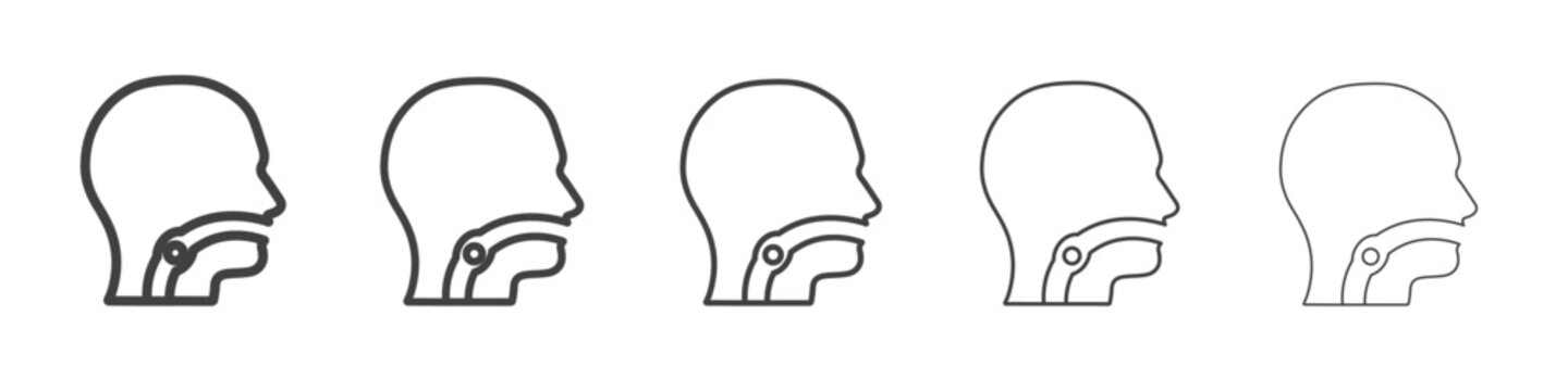 Swallowing reflex icon simple illustration collection symbol