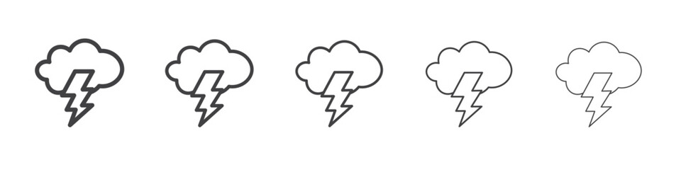 thunder icon simple illustration collection symbol