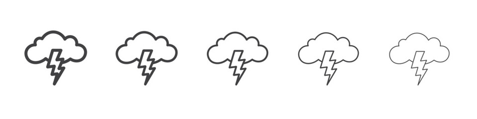 Thunder lightning icon simple illustration collection symbol