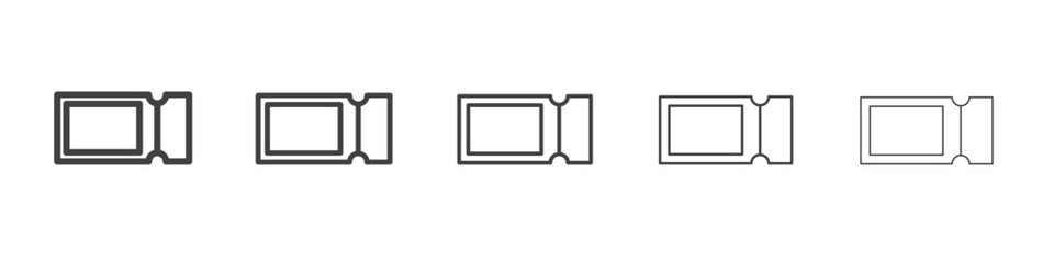 ticket icon simple illustration collection symbol