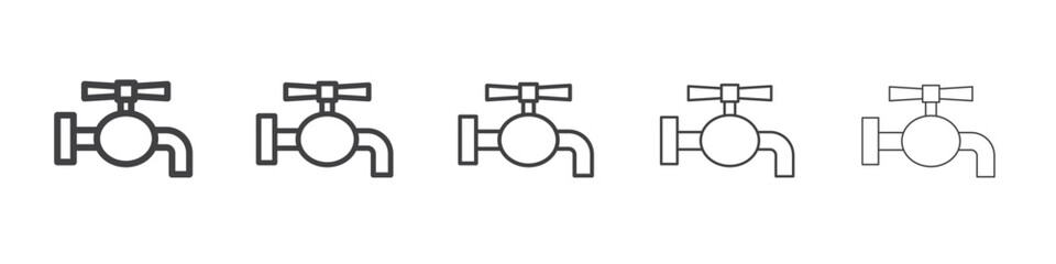 Water tap icon simple illustration collection symbol
