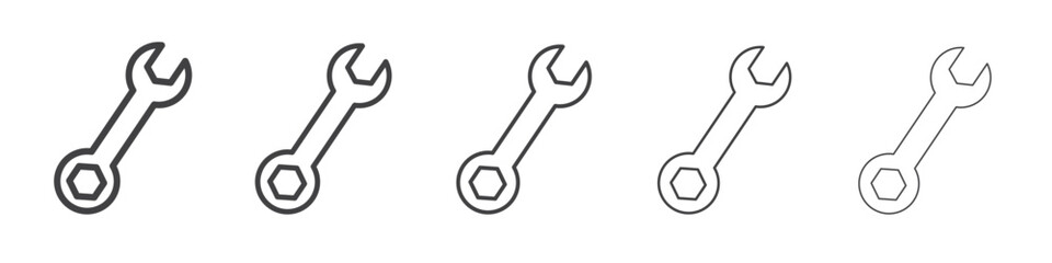 Wrench icon simple illustration collection symbol