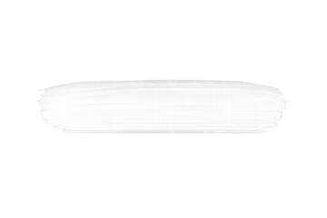 White brush stroke painting, transparent background highlighting artistic creativity and graphic design potential