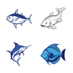 Atlantic Bluefin, Beluga, Blue Marlin, Blue Tang.