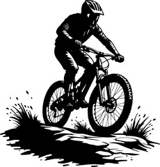 Fototapeta premium hiker outdoor adventure, mountains biker vector bundle