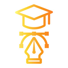 education Line Gradient Icon