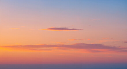 Serene Sunset Sky with Pastel Clouds