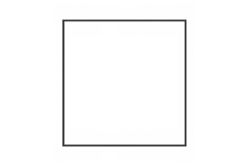 Black frame resting on transparent surface, gray checkerboard pattern visible, ideal for design mockups