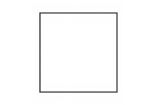 Black frame resting on transparent surface, gray checkerboard pattern visible, ideal for design mockups