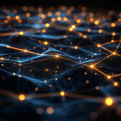 With Network Luminous Futuristic Abstract Points Data Con Donzb