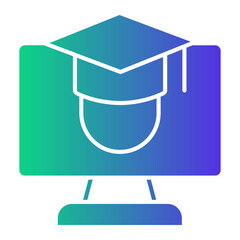 online graduation Gradient icon