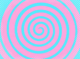 ポップキャンディ、イメージの渦巻の背景ベクターイラスト