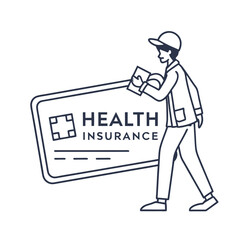 Health Insurance Card Outline Icon