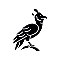 harpy eagle black flat icon for digital and print projects. South american animals.