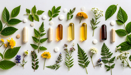 Herbal medicine natural supplement organic capsule