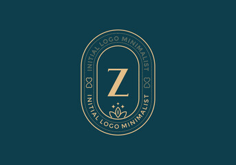 Elegant Initial Z minimal logos in retro style