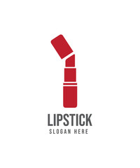 Lipstick logo, female face lipstick logo design, vector illustration
