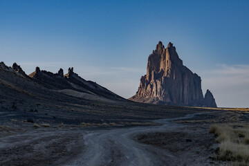 Shiprock is a monadnock  above the high-desert plain of the Navajo Nation in San Juan County, New...
