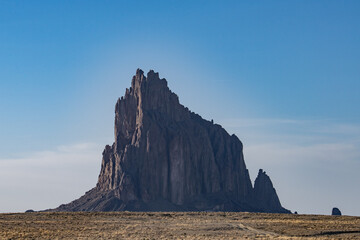 Shiprock is a monadnock  above the high-desert plain of the Navajo Nation in San Juan County, New...