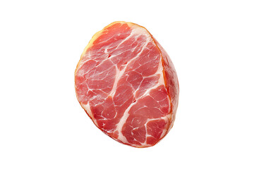 Thinly Sliced Parma Ham Isolated on Transparent Background