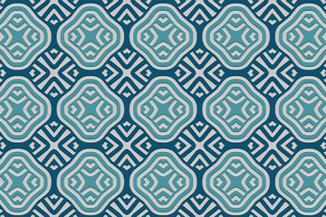 Fototapeta premium Ethnic patterned light background, cover design, banner, wallpaper. Geometric artistic boho 3d pattern, embossing. Tribal ornaments, arabesques, mandala, fresco of the East, Asia, India, Mexico, Aztec