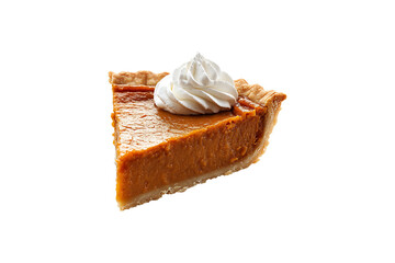 Thanksgiving Pumpkin Pie Isolated on Transparent Background