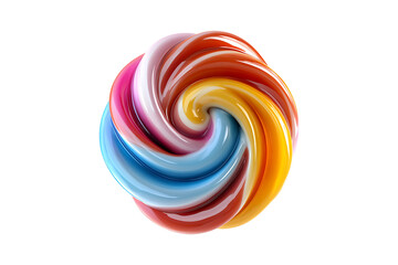 Tempting Candy Swirl Isolated on Transparent Background