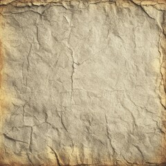 Aged crumpled paper texture with cracks and creases.  Brown and beige tones creating a vintage aesthetic. 