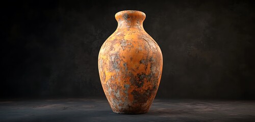 Aged ceramic artifact digitally reformed with light bloom and tech aura
