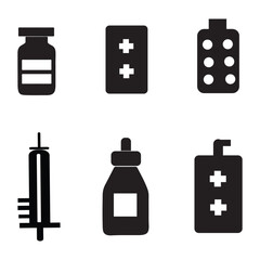 medical icons set